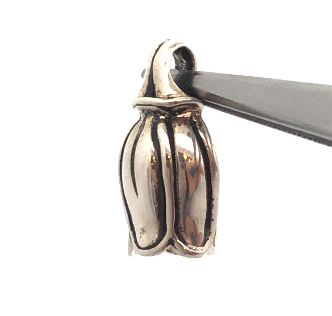 Designer Mignon Faget 925 Sterling Silver Tulip Collection Tulip Flower Pendant