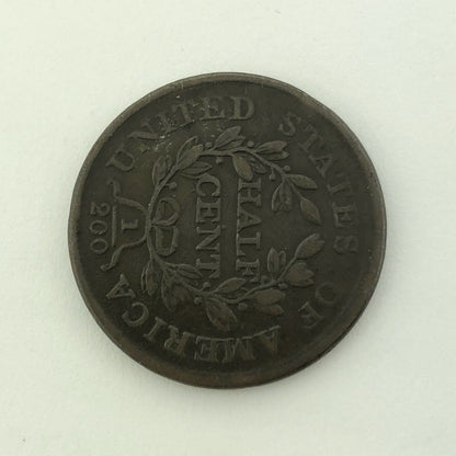 1804 P Draped Bust Copper Half Cent Early US Copper Better Key Philadelphia Coin