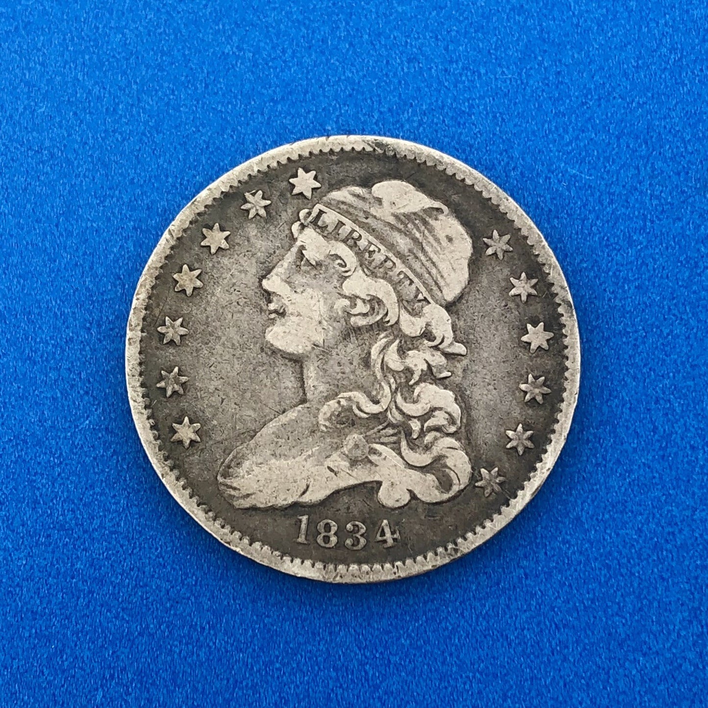 1834 Capped Bust Quarter Dollar Type Two 25 Cents Early American Coinage Nice