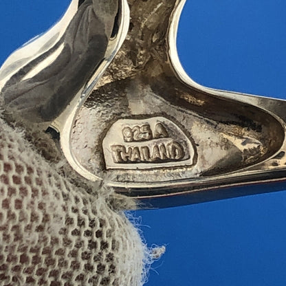 Designer Sterling Silver 925 CZ Marcasite Modernist Statement Cocktail Ring