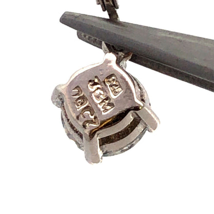 Designer JCM 25 Sterling Silver Round Diamonique Cubic Zirconia Dangle Earrings