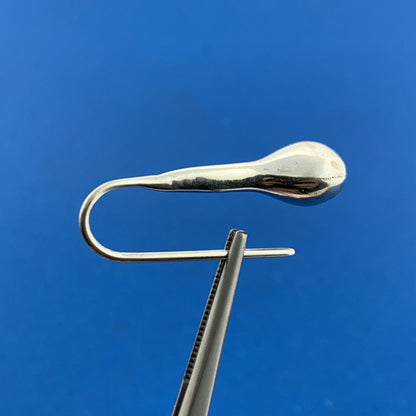 Designer 925 Sterling Silver Modernist Pear Drop Dangle Slide Earrings