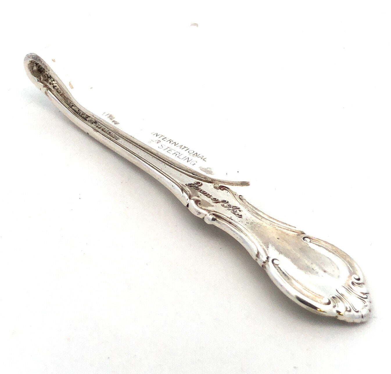 Vintage International 925 Sterling Silver Joan Of Arc Napkin Clip