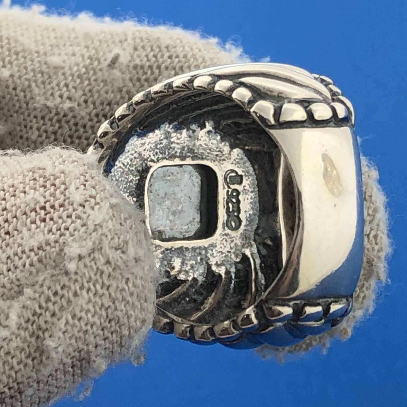 Carolyn Pollack R Moon CP Sterling Silver 925 Green Turquoise Southwestern Ring