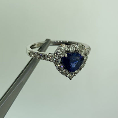 Kallati 14K White Gold Ceylon Sapphire & Diamond Heirloom Collection Ring