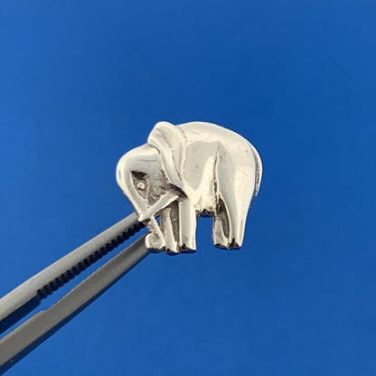 925 Sterling Silver Elephant Circus GOP Republican Animal Stud Earrings