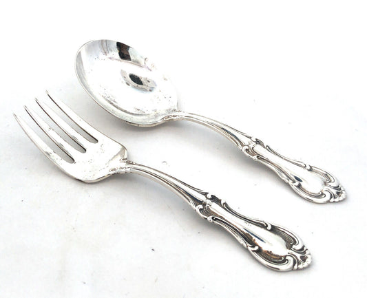 International Silversmiths 925 Sterling Silver Joan Of Arc 2 Piece Baby Set