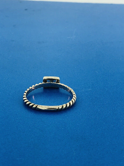 Vintage Silpada Sterling Silver 925 White Topaz Stackable Band Ring