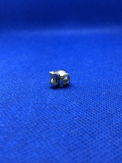 Authentic KALIA 925 Sterling Silver Hippopotamus Hippo Zoo Slide Bracelet Charm