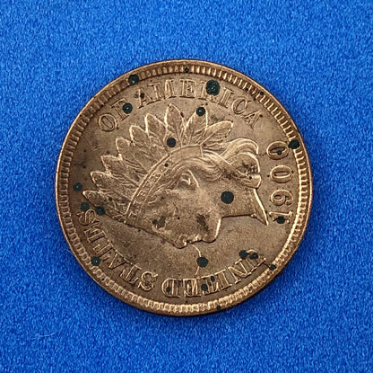 1900 P Indian Head One Cent Penny Type 3 Bronze Better Key Philadelphia BU DET