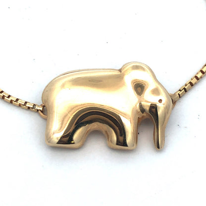 Mignon Faget 14K Yellow Gold Elephant Animal Cracker Venetian Box Link Bracelet