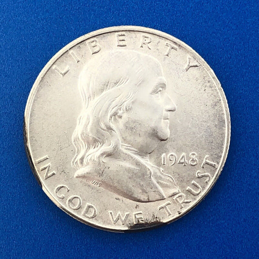 1948 D Franklin Silver Half Dollar Better Key First Year Series Denver Mint Coin