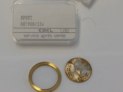 Authentic Ebel 18k Gold Bezel with Sapphire Crystal And Gold Tone Face Plate NIB