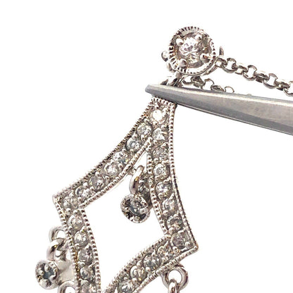 Designer 925 Sterling Silver Round Cubic Zirconia Statement Pendant Necklace