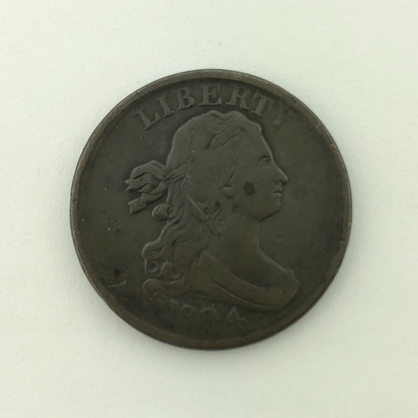 1804 P Draped Bust Copper Half Cent Early US Copper Better Key Philadelphia Coin
