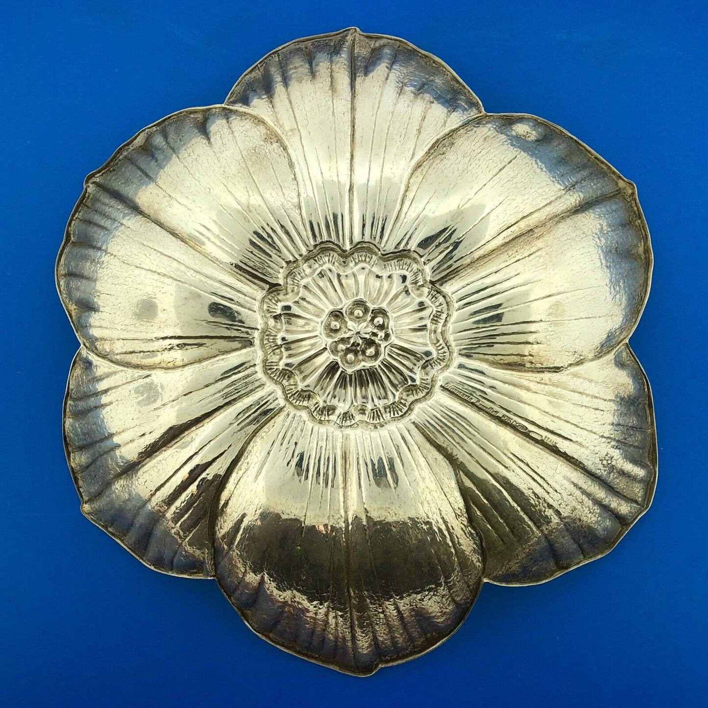 Gianmaria Buccellati Flower Sterling Silver Grosse Schale Narzisse Candy Bowl
