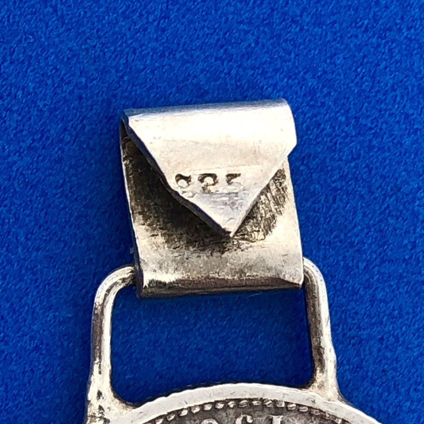 Vintage 925 Sterling Silver 900 Fine Peru 1/5 Sol Eight Coin Panel Bracelet
