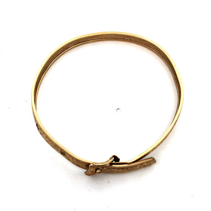Antique Walter E Hayward WEH 12K Gold Filled Floral Detail Buckle Cuff Bracelet