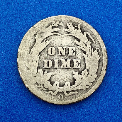 1892 O Barber Silver Dime $.10 Better Rare Scarce Key New Orleans Mint Coin