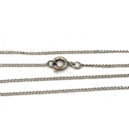 Vintage Designer CARLA 925 Sterling Silver Oval Grey Cameo Pendant Necklace