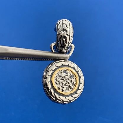 925 Sterling Silver Cubic Zirconia Circle Statement Stud Dangle Earrings