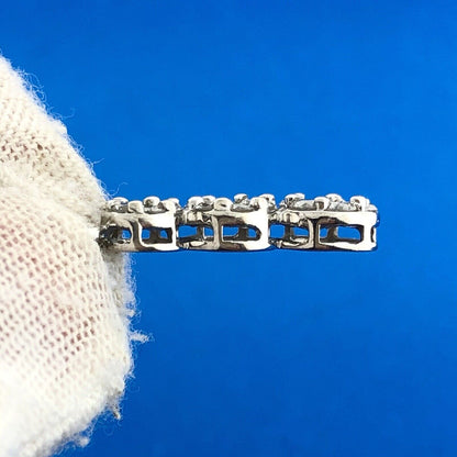 Designer 14K White Gold Diamond Floral Cluster Anniversary Infinity Pendant