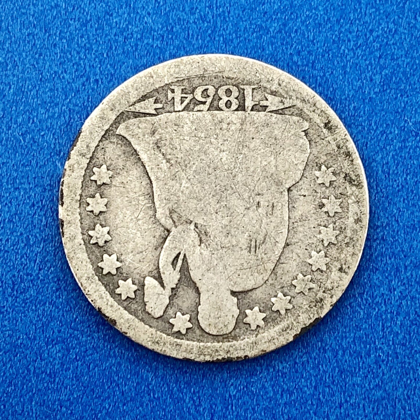 1854 P Seated Liberty Silver Dime 10c Better Key Philadelphia Mint Coin