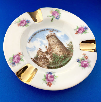 Vintage Limoges France Chateau Robert Le Diable Mouline Aux Souvenir Ashtray