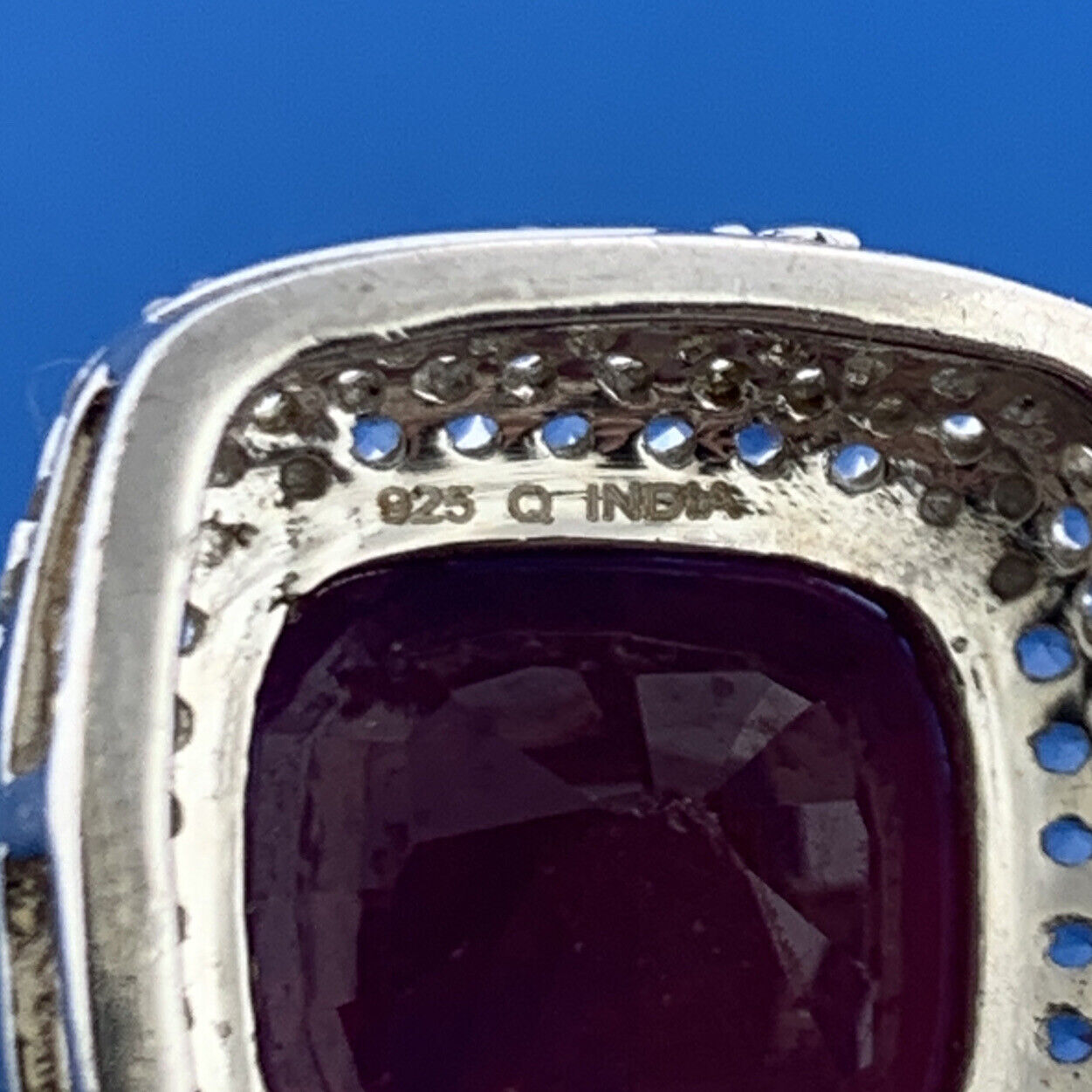 Designer Sterling Silver Ruby Solitaire Diamond Accent July Anniversary Pendant