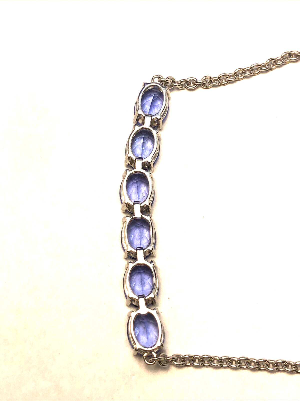 Designer TGGC 925 Sterling Silver Oval Tanzanite Statement Tennis Bracelet