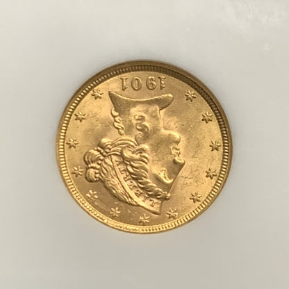 1901 $5 Five Dollar Coronet Head 90% Gold Half Eagle NGC MS63 Graded US Coin