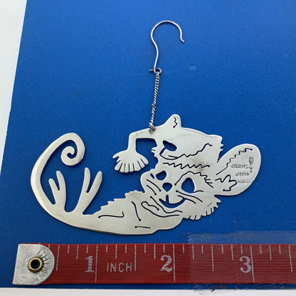 Janna Taxco Mexico 925 Sterling Silver Mouse In Kerchief Christmas Ornament