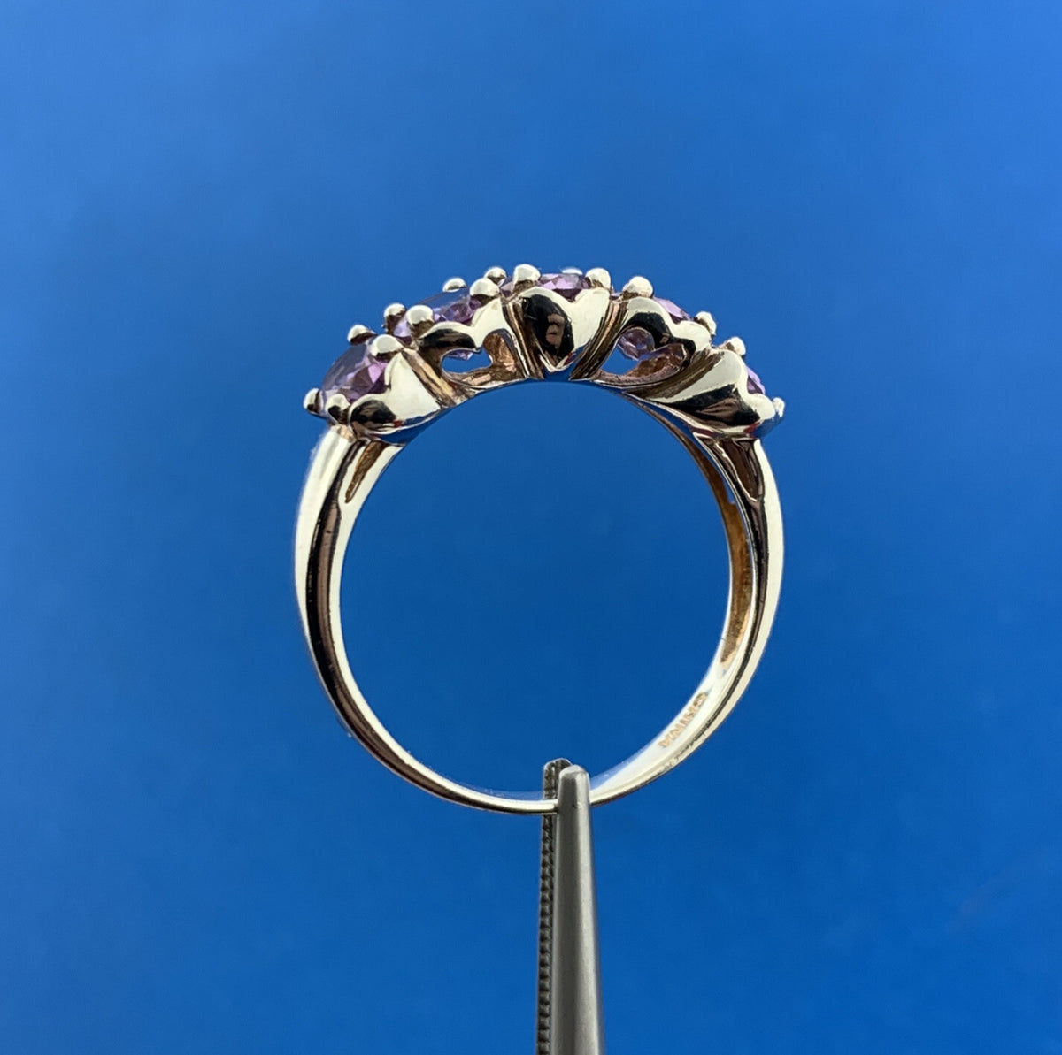 Designer 925 Sterling Silver Oval Amethyst February Anniversary Occasion Ring