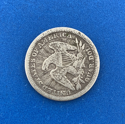 1853 25c Arrows & Rays Seated Liberty Quarter 90% Silver Rare Date Type Coin