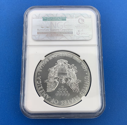 2013 W American Silver Eagle 999 Fine 1 Oz Silver NGC MS69 Early Release White