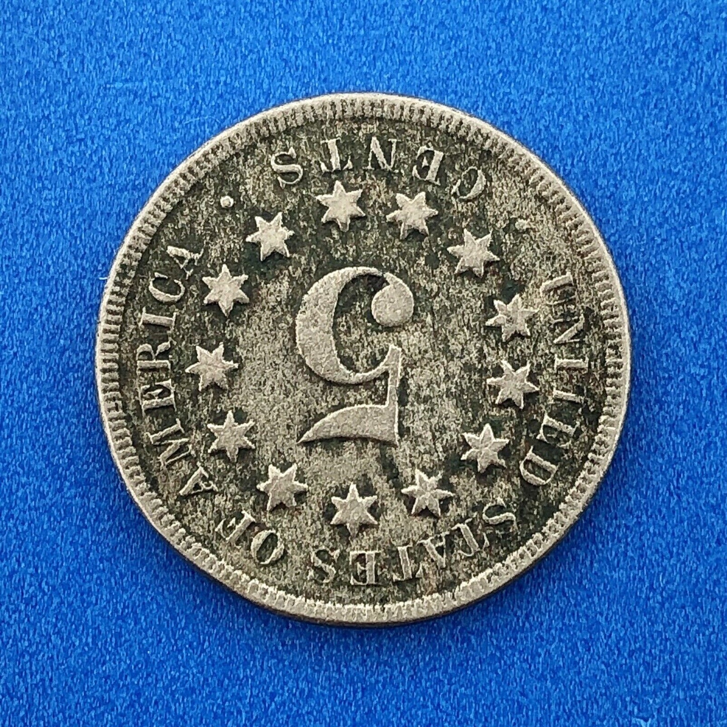 1869 P Shield Nickel Variety 2 Scarce Rare Better Key Philadelphia Mint Coin