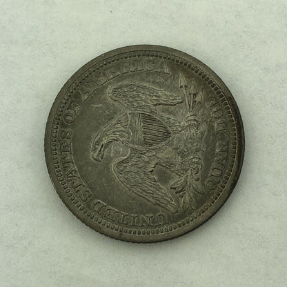 1857 P Silver Seated Quarter Dollar No Motto Philadelphia Mint Coin Extra Fine