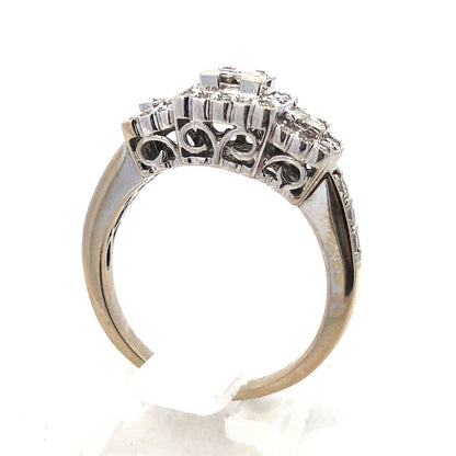 Zales 14K White Gold Diamond Triple Head Anniversary Engagement Ring