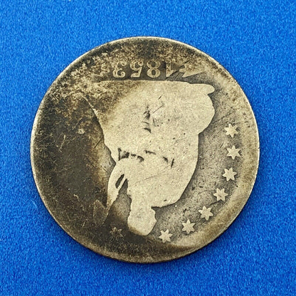 1853 P Seated Liberty Silver Quarter Dollar 25c Type 2 Better One Year Type Coin