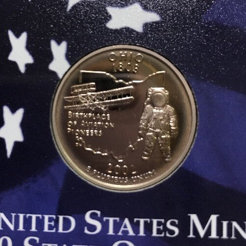 2002 S United States Mint Proof State Quarters 5 Coin Clad Set w/ Box/COA