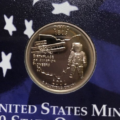 2002 S United States Mint Proof State Quarters 5 Coin Clad Set w/ Box/COA