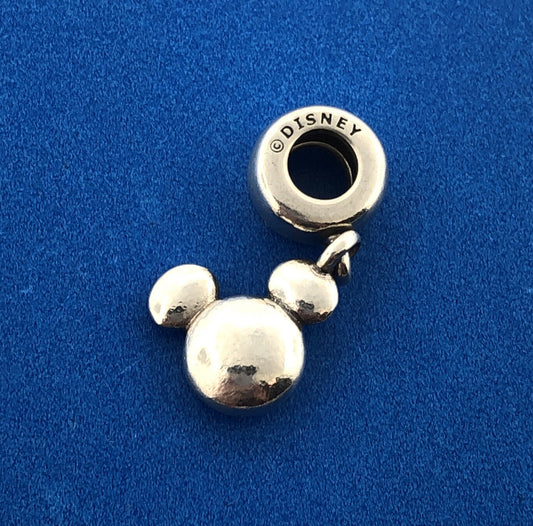 PANDORA ALE Sterling Silver Iconic Mickey Mouse Silhouette Disney 791434  Charm