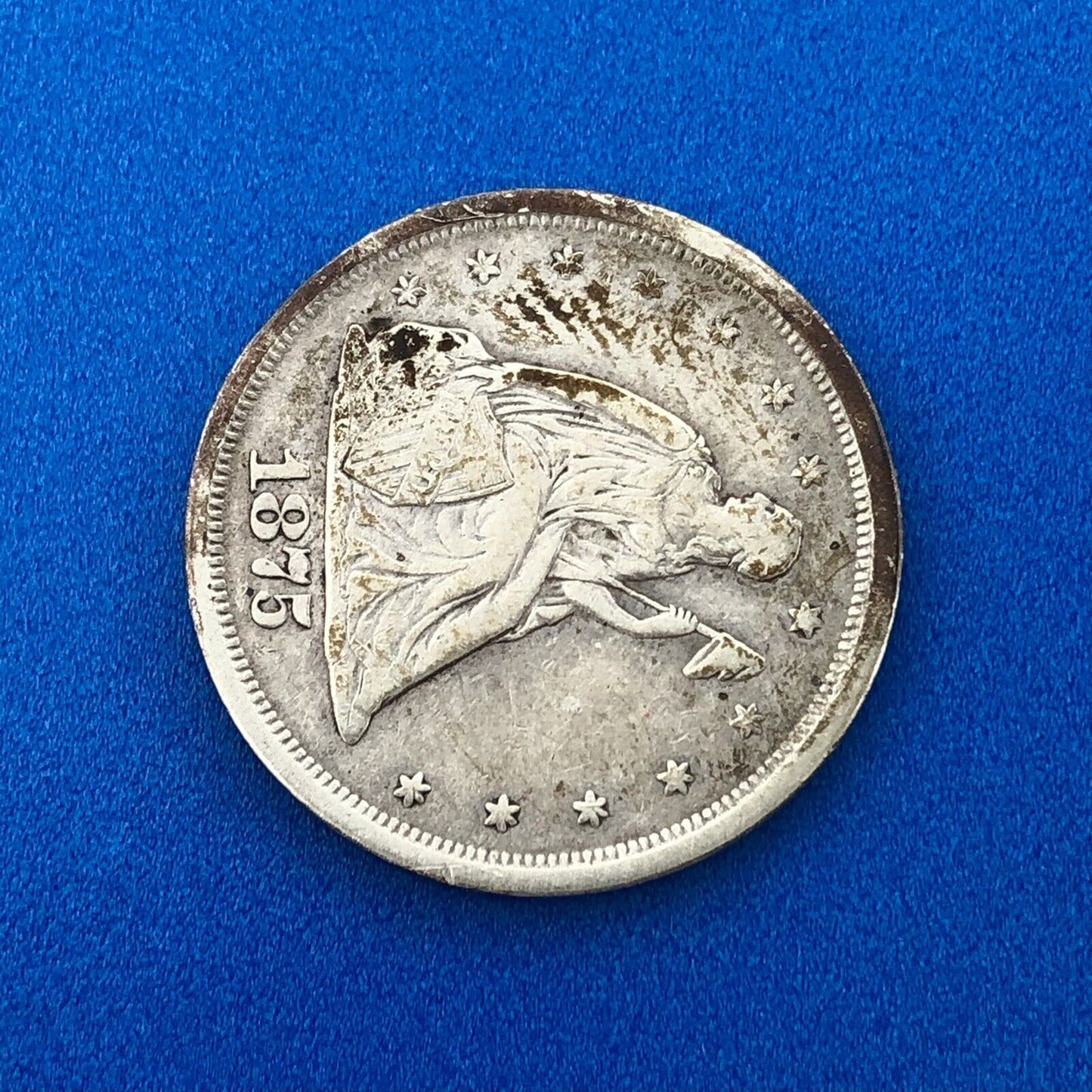 1875 S Silver Seated Liberty Twenty Cent Piece Better Key San Francisco Coin