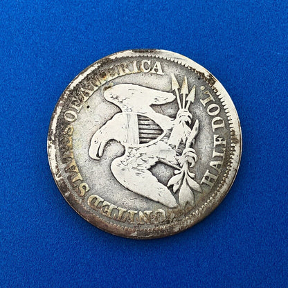 1854 P Silver Seated Liberty Half Dollar 50c Arrows Philadelphia Mint Coin