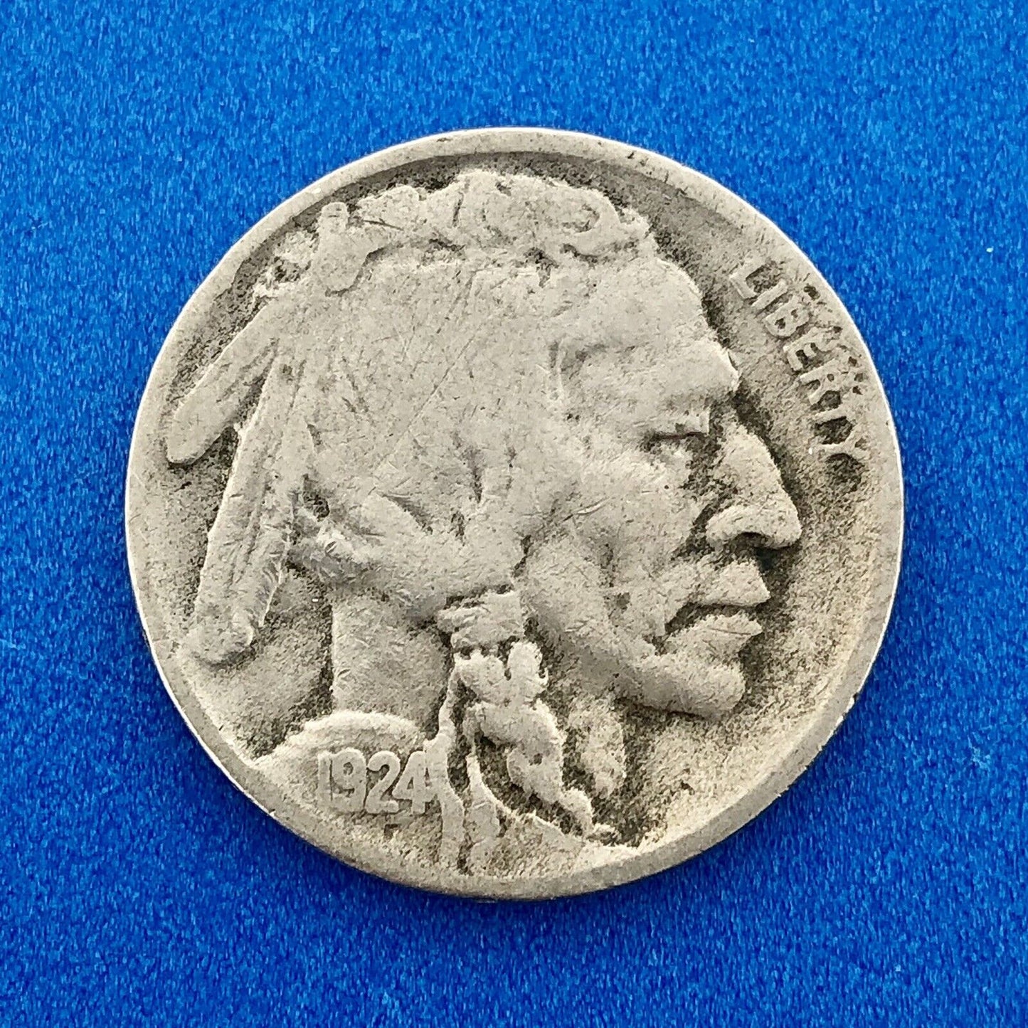 1924 D Indian Head Buffalo Nickel Better Key Scarce Denver Mint Coin