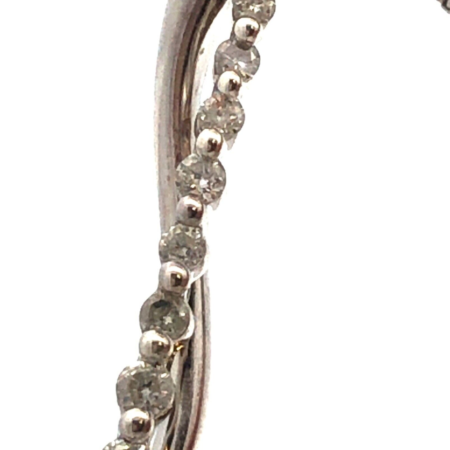 Sterling Silver Diamond Infinity Eternity Anniversary Pendant Necklace