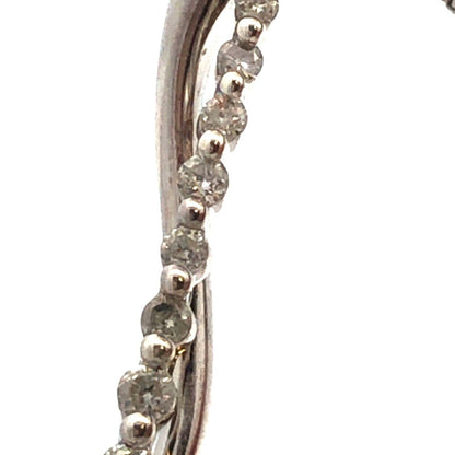 Sterling Silver Diamond Infinity Eternity Anniversary Pendant Necklace