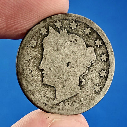1884 P Liberty Head Nickel Five Cents 5c Better Key Rare Philadelphia Mint Coin