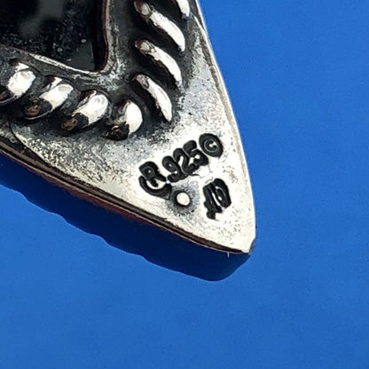 Vintage Sterling Silver 925 Black Onyx Teardrop Cabochon Statement Finger Ring