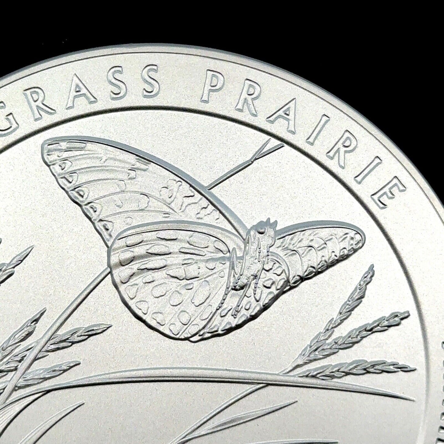 2020 P America The Beautiful Kansas Tallgrass Prairie 5 oz Silver Quarter Coin